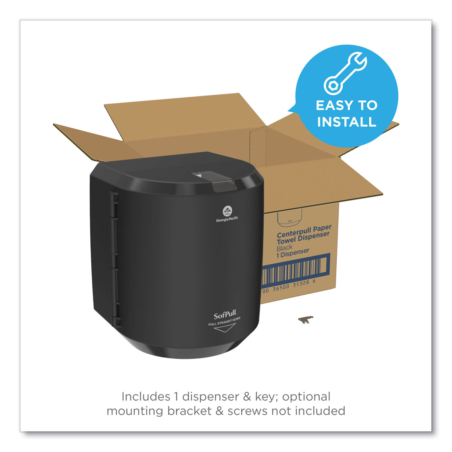 RULOPAK - Intern Pull Hand Towel Dispenser TR- Black