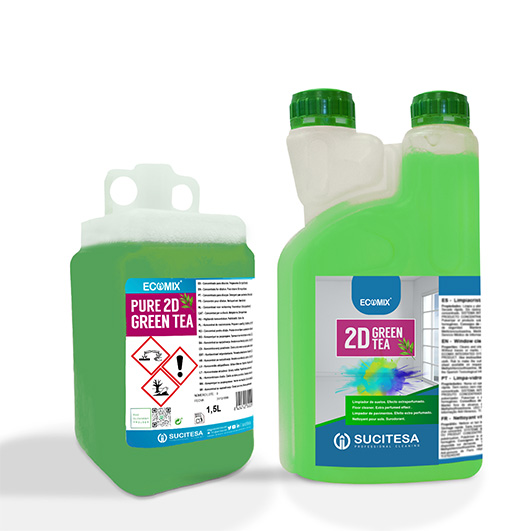 Sucitesa Ecomix Pure 2D green tea 1.5 lit, super koncetrat per pastrimin e dyshemese